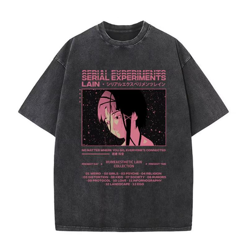 Japanese Anime Serial ExperiUnisexts Lain Vintage Washed T Shirt Unisexga Iwakura Girl Sci Fi Tshirts Unisex Cotton Casual T Shirt M
Japanese Anime Serial ExperiUnisexts Lain Vintage Washed T Shirt Unisexga Iwakura Girl Sci Fi Tshirts Unisex Cotton Casual T Shirt M
