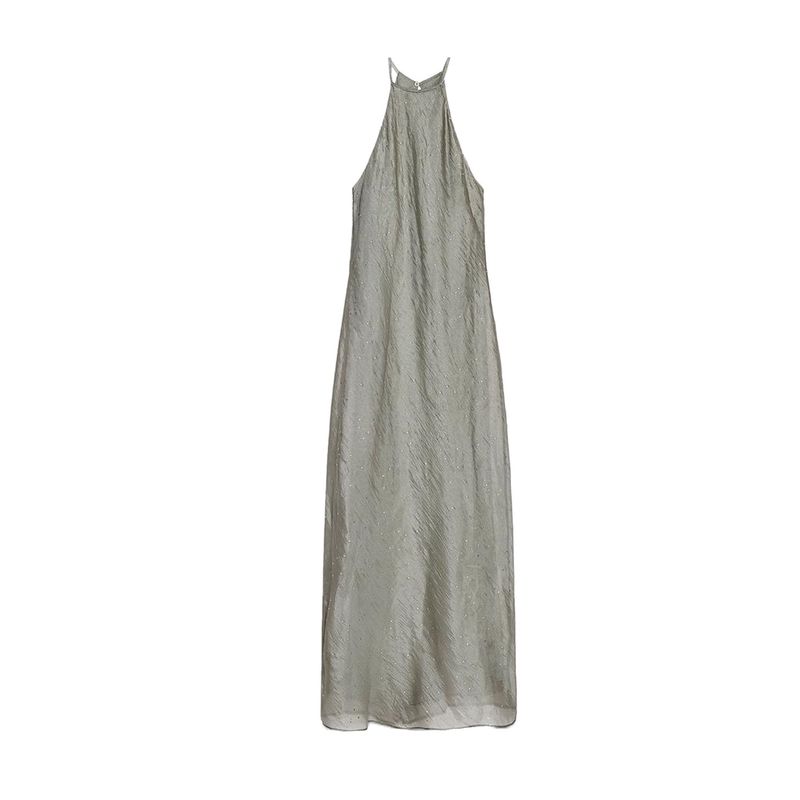 Summer New Product Women clothes French style Holiday Style Beaded Bright Hanging Neck Collar Midi Dress 8372112 Medium Gray L
Summer New Product Women clothes French style Holiday Style Beaded Bright Hanging Neck Collar Midi Dress 8372112 Medium Gray L