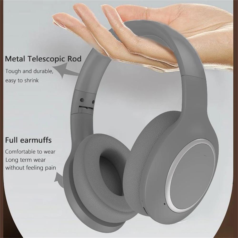 P6066 Over-Ear Active Noise-Cancelling Headset Bluetooth-compatible 5.3 Wireless Headphones Support AUX Grey
P6066 Over-Ear Active Noise-Cancelling Headset Bluetooth-compatible 5.3 Wireless Headphones Support AUX Grey