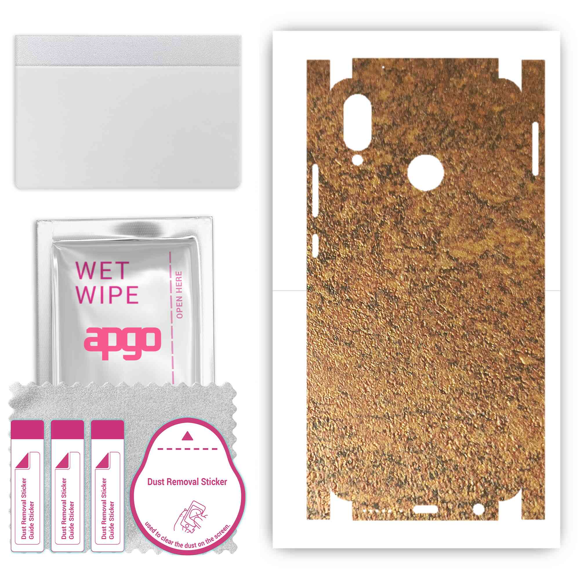 Apgo Protective Skin Sticker for the back+sides compatible with Huawei P20 lite, Full Wrap Film, Foil, Vinyl - Pattern Rusty Copper
Apgo Protective Skin Sticker for the back+sides compatible with Huawei P20 lite, Full Wrap Film, Foil, Vinyl - Pattern Rusty Copper