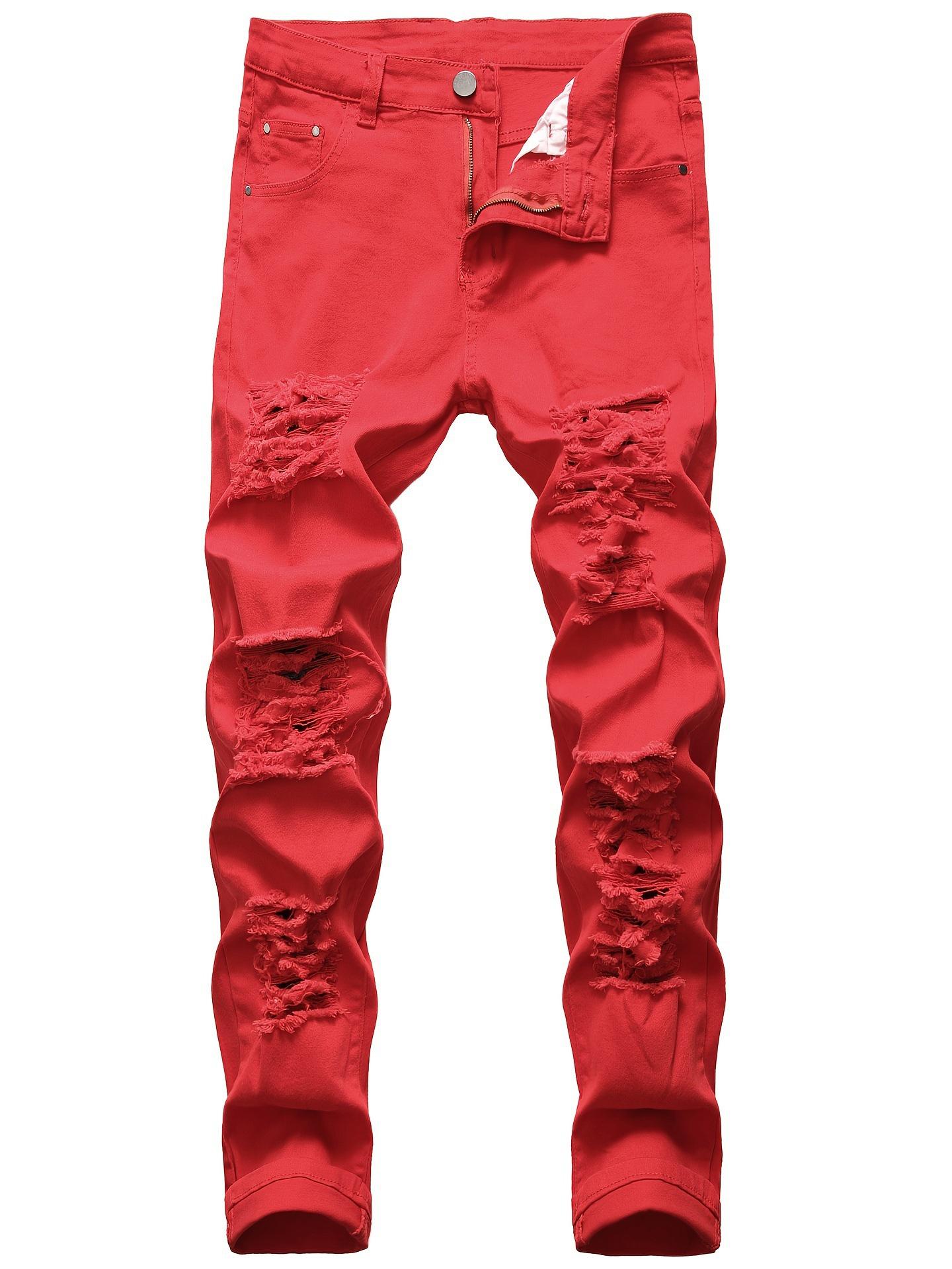 Men s Red Skinny Fit Elastic Jeans with Large Rips 42 червоний
Men s Red Skinny Fit Elastic Jeans with Large Rips 42 червоний