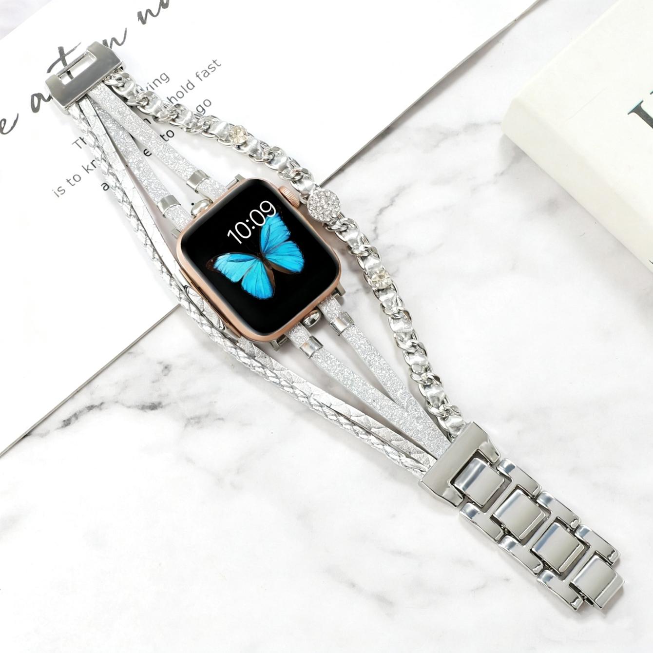 Блестящий плетеный браслет Ремешок кожаная петля Для ремешка Apple Watch женский серия S11 10 9 8 40мм 41мм 38мм 42мм 44мм 45мм 46мм 38mm40mm41mm серебряный
Блестящий плетеный браслет Ремешок кожаная петля Для ремешка Apple Watch женский серия S11 10 9 8 40мм 41мм 38мм 42мм 44мм 45мм 46мм 38mm40mm41mm серебряный