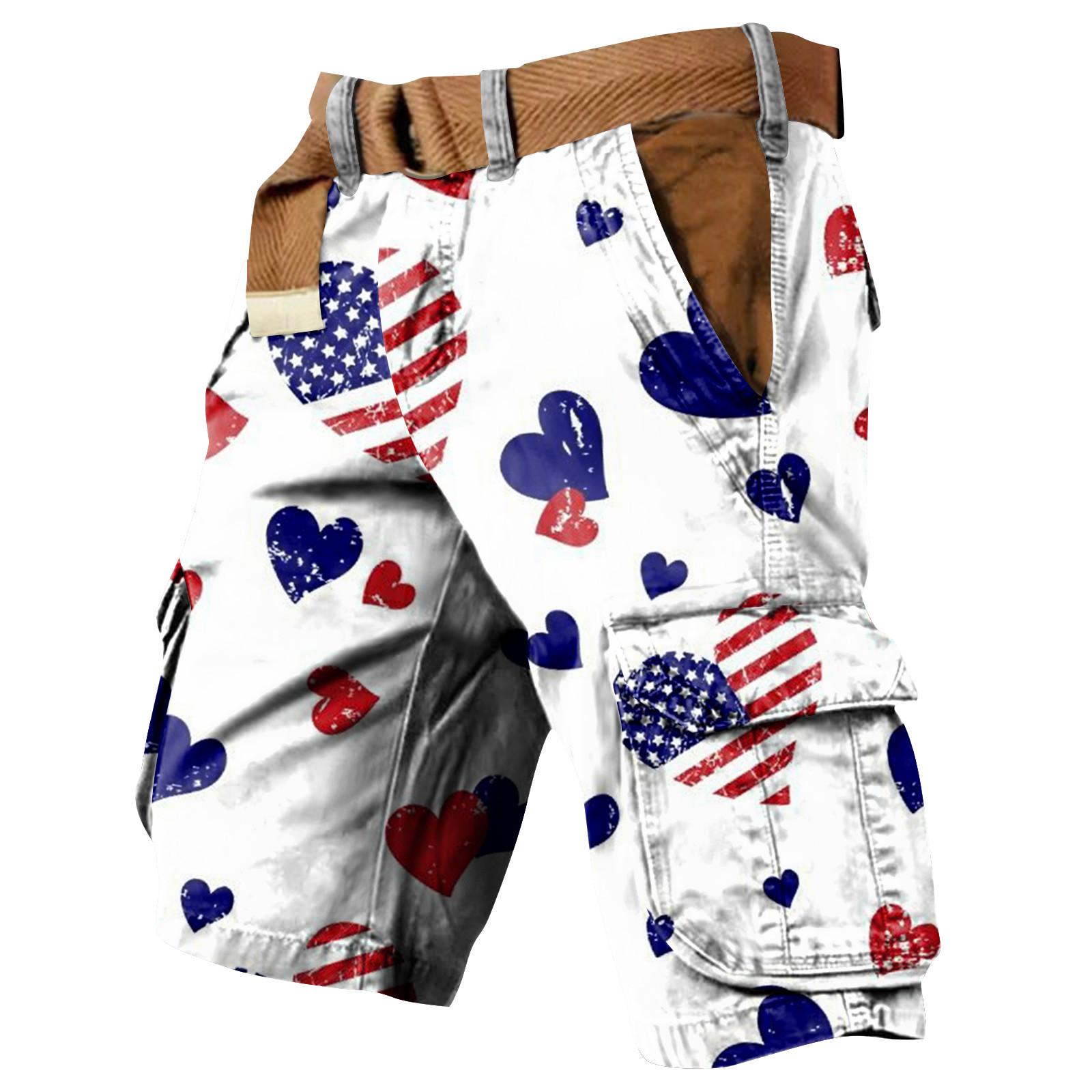 Мужские рабочие шорты с принтом Дня независимости и несколькими карманами M
Мужские рабочие шорты с принтом Дня независимости и несколькими карманами M