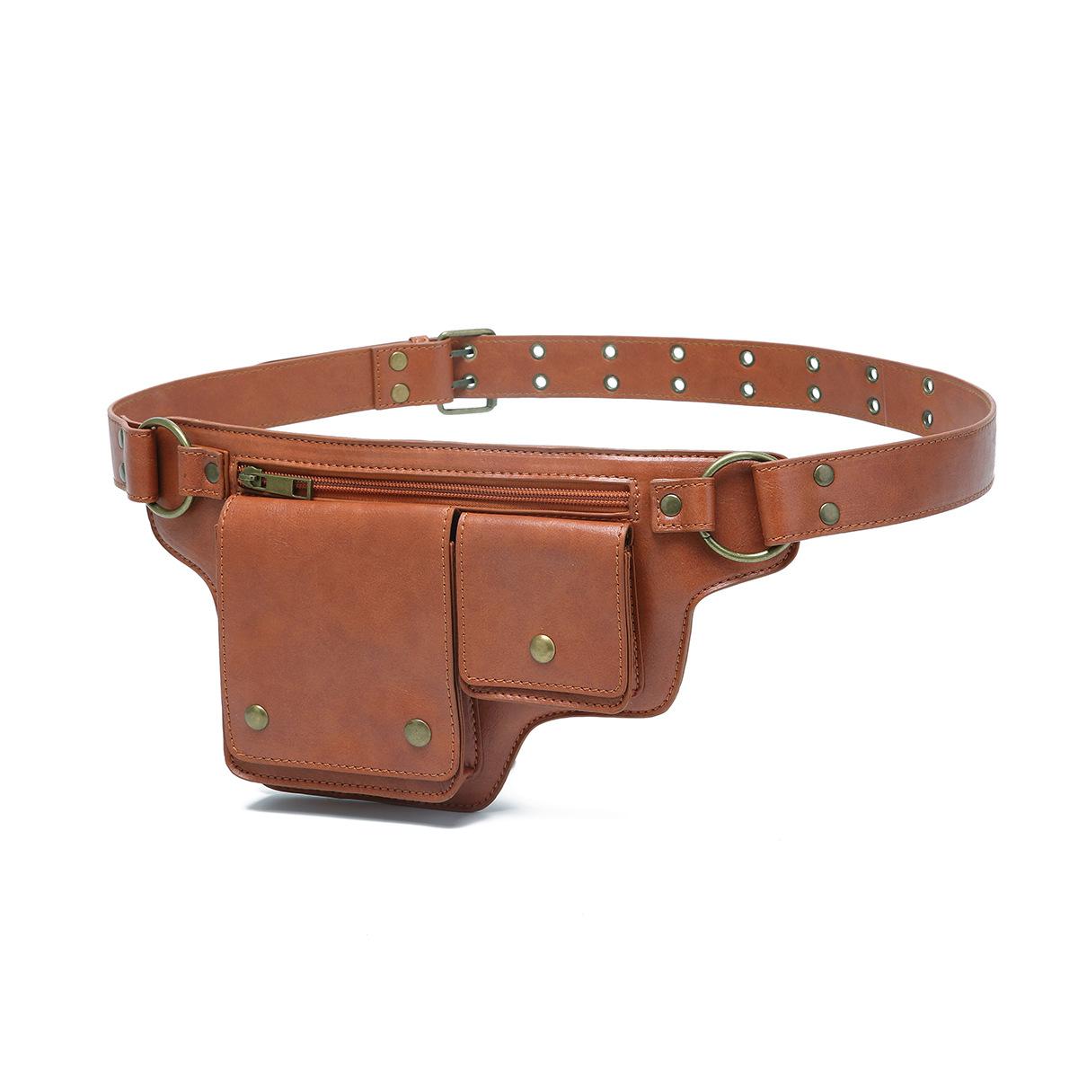 Unisex Retro Outdoor Sports Bag PU Leather Brand Adjustable Waist Bag Motorcycle Style Cycling Crossbody Bag Travel Wallet коричневий
Unisex Retro Outdoor Sports Bag PU Leather Brand Adjustable Waist Bag Motorcycle Style Cycling Crossbody Bag Travel Wallet коричневий