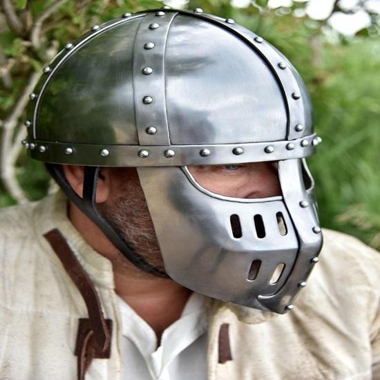 Medieval Steel Helmet with Face Guard, Viking Crusader Armor for LARP, Cosplay and Recon Collectors
Medieval Steel Helmet with Face Guard, Viking Crusader Armor for LARP, Cosplay and Recon Collectors