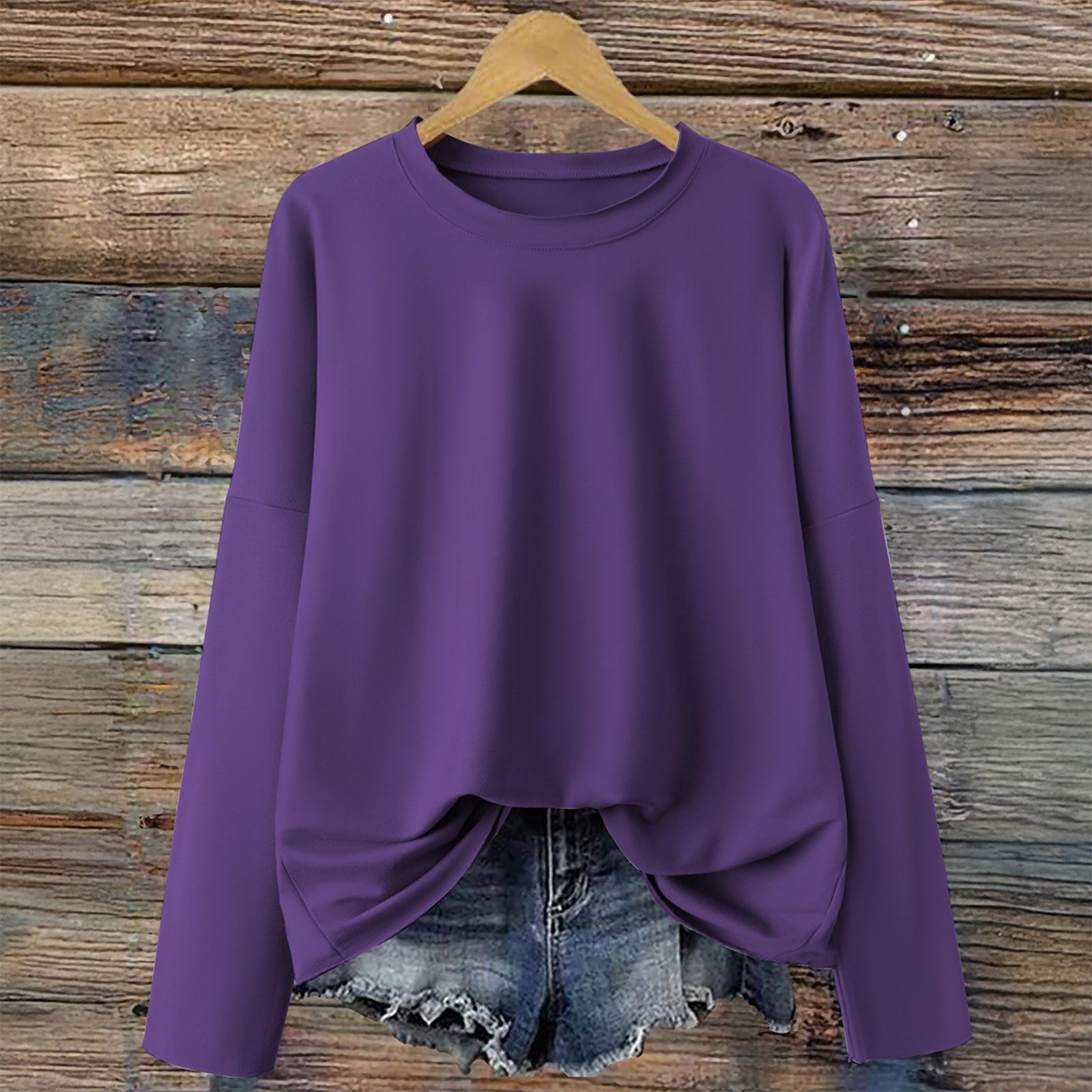 Women s Fashionable Solid Color Round Neck Long Sleeved Sports Casual Pullover Sweatshirt Top XL фіолетовий
Women s Fashionable Solid Color Round Neck Long Sleeved Sports Casual Pullover Sweatshirt Top XL фіолетовий