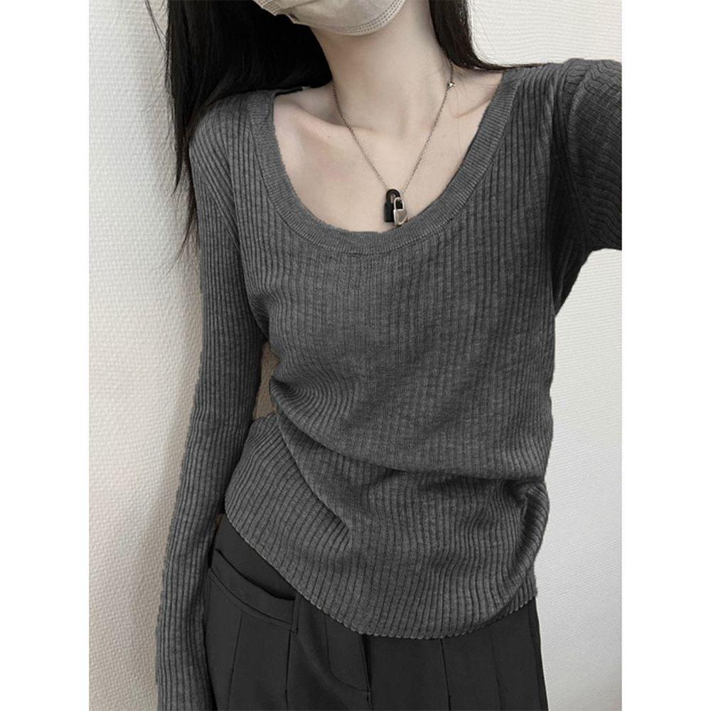 Women s Autumn/Winter Solid Color Knit Long Sleeve Low Neck Base Top One Size темно-серого
Women s Autumn/Winter Solid Color Knit Long Sleeve Low Neck Base Top One Size темно-серого