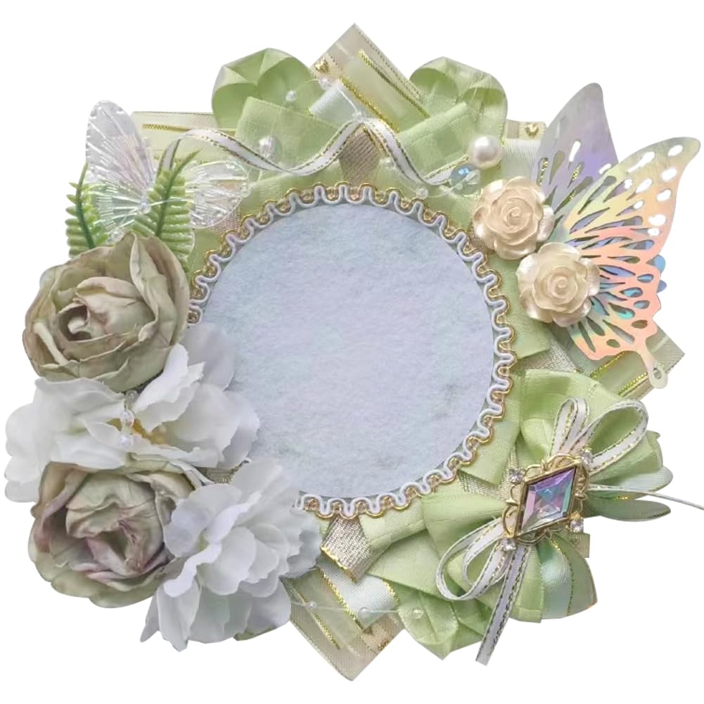 YUYAKESHI Ita Bag Rosette, Handmade Ribbon Wedding Style, Cute Rosette with Rhinestones, Butterflies, and Flowers (Fits 58mm Grass Green Can Badges)
YUYAKESHI Ita Bag Rosette, Handmade Ribbon Wedding Style, Cute Rosette with Rhinestones, Butterflies, and Flowers (Fits 58mm Grass Green Can Badges)