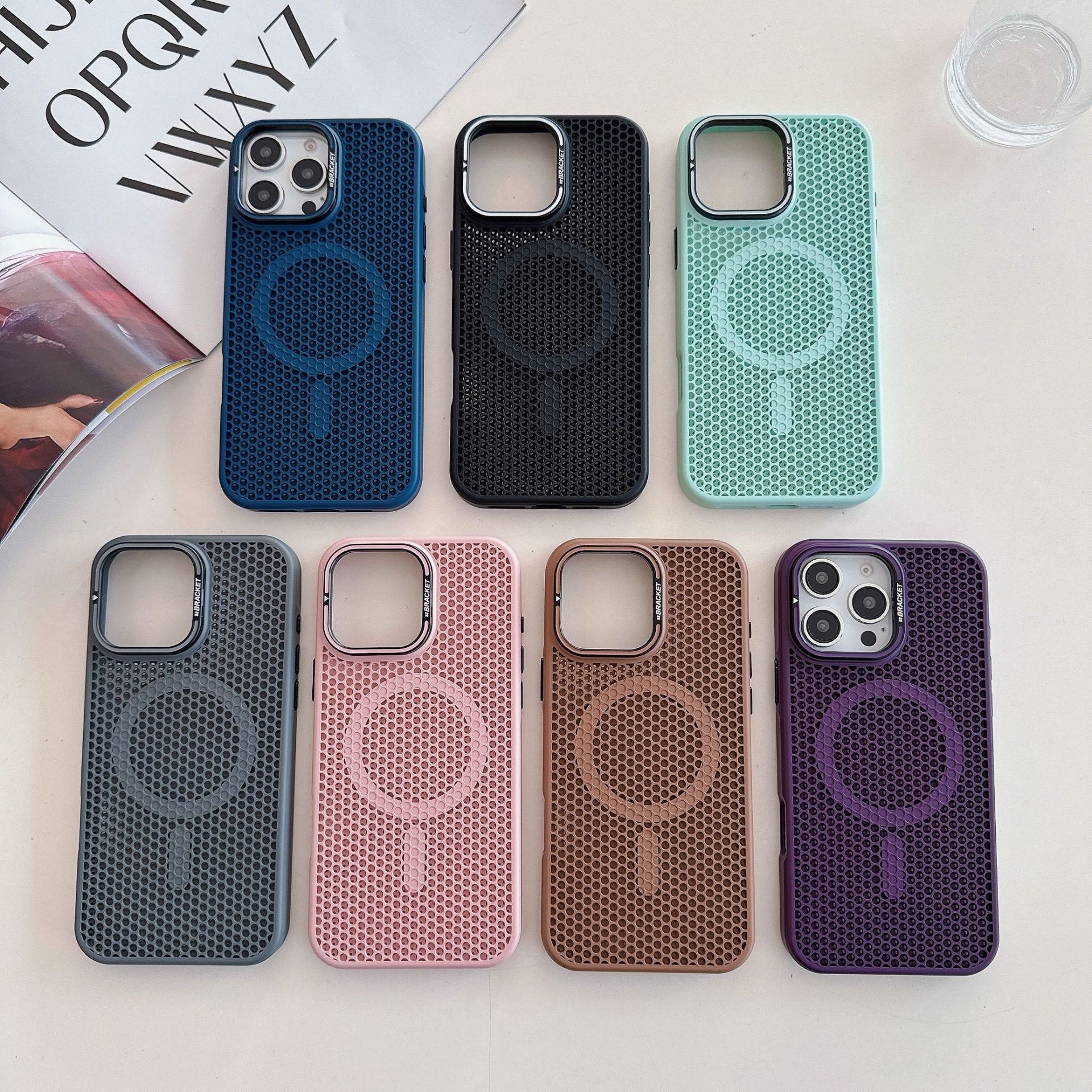 Mesh Heat Dissipation Phone Case Suitable for IPhone13Promax, Magnetic Stand 15plus Protective Case, Apple 16 Apple 16 чёрный
Mesh Heat Dissipation Phone Case Suitable for IPhone13Promax, Magnetic Stand 15plus Protective Case, Apple 16 Apple 16 чёрный