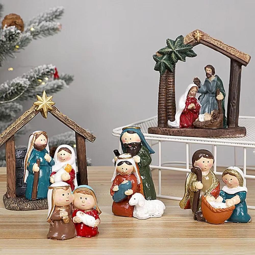 Classic Christmas Manger Ornaments Cartoon Jesus Christ Figurine Holy Family Figurine Home Decor Style 5
Classic Christmas Manger Ornaments Cartoon Jesus Christ Figurine Holy Family Figurine Home Decor Style 5