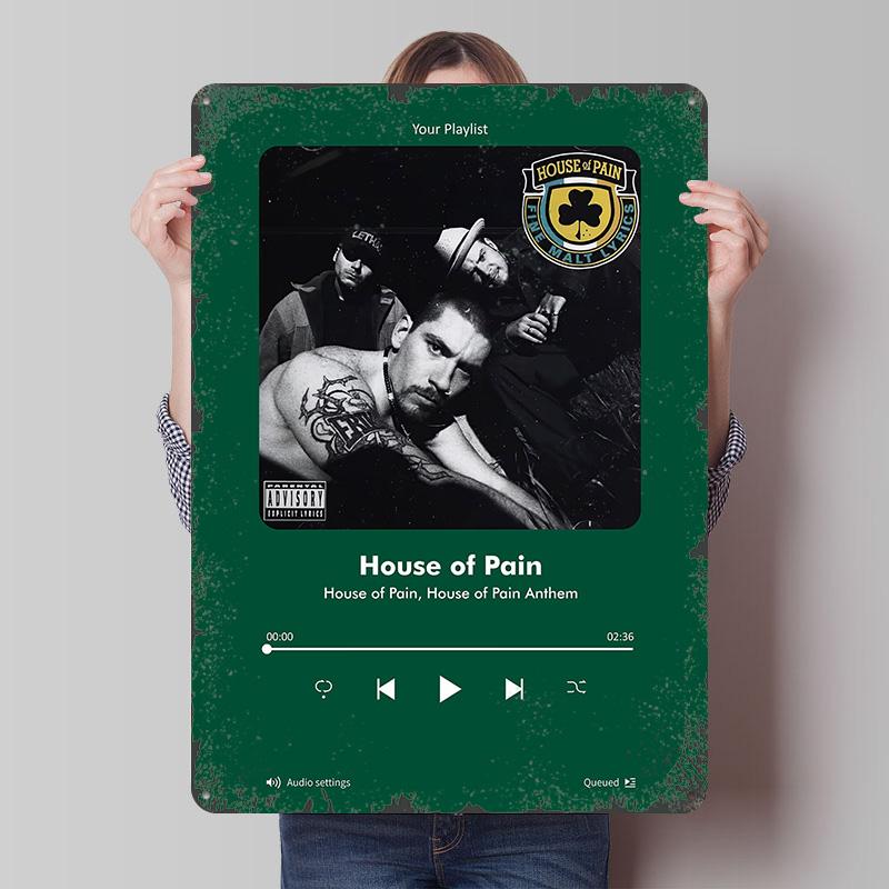 House of Pain Music Player Metal Poster Customized Wall Art Retro Vintage Tinplate Signs for Decoration Garage Decorations Decor 7.9x11.8In(20x30cm)
House of Pain Music Player Metal Poster Customized Wall Art Retro Vintage Tinplate Signs for Decoration Garage Decorations Decor 7.9x11.8In(20x30cm)