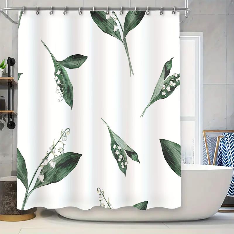 Natural White Lily Floral Shower Curtain Waterproof Bath Decor Green Leaves Printed Linen Fabric Bathroom Decoration Modern Styl 90x180cm
Natural White Lily Floral Shower Curtain Waterproof Bath Decor Green Leaves Printed Linen Fabric Bathroom Decoration Modern Styl 90x180cm