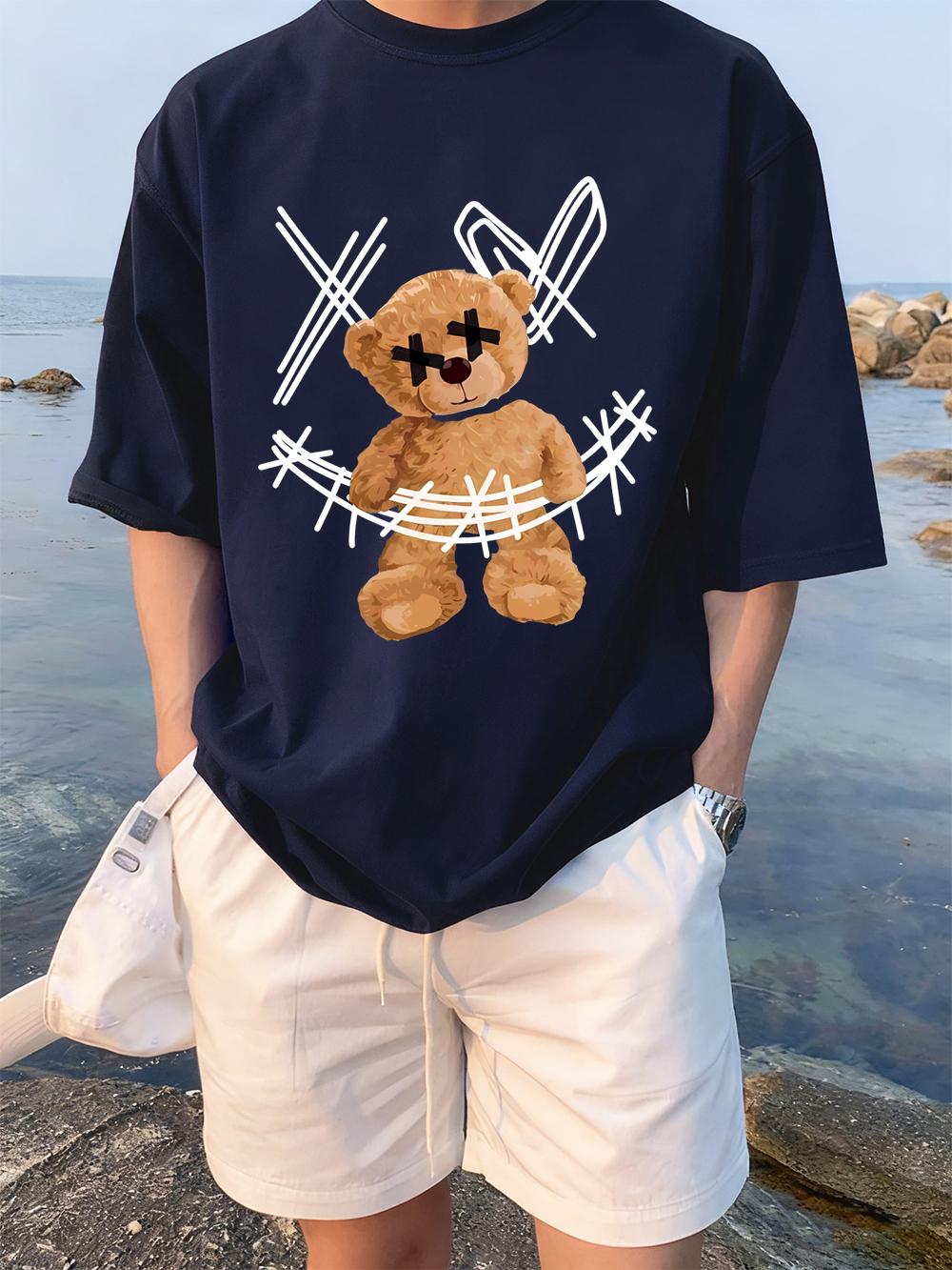 Confused Cartoon Bear Prints TShirts Womens Summer Cotton Tops ONeck Comfortable Loose Short Sleeve Tees Casual Womans Clothes 3XL
Confused Cartoon Bear Prints TShirts Womens Summer Cotton Tops ONeck Comfortable Loose Short Sleeve Tees Casual Womans Clothes 3XL