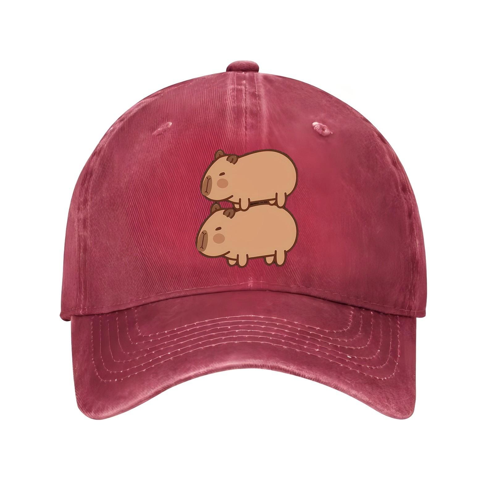 Cute Stacked Capybara Baseball Cap Polyester Distressed Casual Streetwear Adjustable Unisex Hat One Size
Cute Stacked Capybara Baseball Cap Polyester Distressed Casual Streetwear Adjustable Unisex Hat One Size