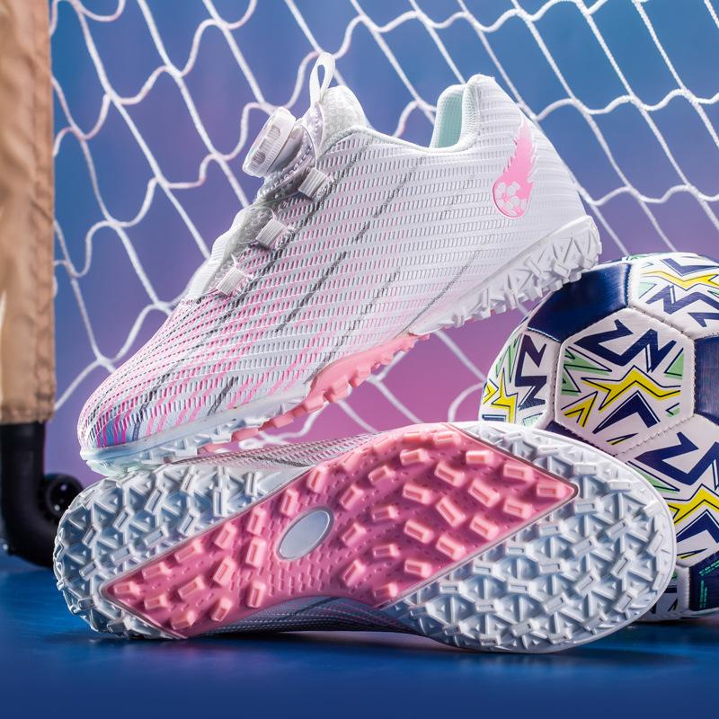 Children s football shoes, boys and girls rotating buckle artificial grass flat-bottomed broken nail training shoes outdoor sports shoes 28
Children s football shoes, boys and girls rotating buckle artificial grass flat-bottomed broken nail training shoes outdoor sports shoes 28