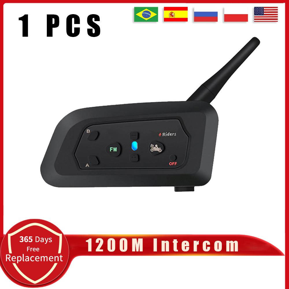 V4 PRO Мотоциклетный шлем Bluetooth-гарнитура для связи 1200 м 4 водителя Полный дуплекс Интерфон с FM-радио Водонепроницаемый коммуникатор
V4 PRO Мотоциклетный шлем Bluetooth-гарнитура для связи 1200 м 4 водителя Полный дуплекс Интерфон с FM-радио Водонепроницаемый коммуникатор