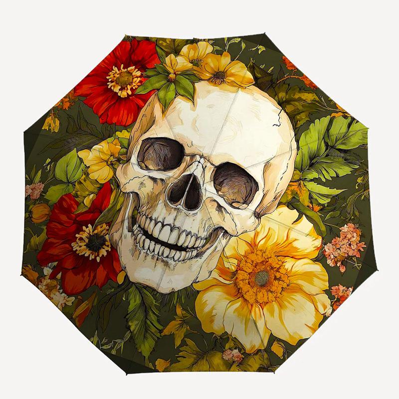 1PC Skull Flowers Umbrella-8-Rib Reinforced, Automatic Open, Lightweight & Durable, Fashion Accessory for Outdoor, Beach L0348
1PC Skull Flowers Umbrella-8-Rib Reinforced, Automatic Open, Lightweight & Durable, Fashion Accessory for Outdoor, Beach L0348