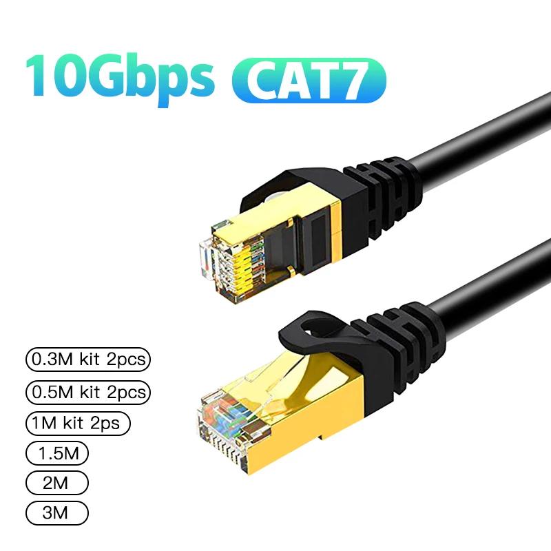Мережевий кабель Ethernet CAT7 10Gb RJ45 Мережевий кабель Мережевий Ethernet Патч-корд CAT 7 Кабель для комп’ютерного маршрутизатора 0.3 M-2Pcs
Мережевий кабель Ethernet CAT7 10Gb RJ45 Мережевий кабель Мережевий Ethernet Патч-корд CAT 7 Кабель для комп’ютерного маршрутизатора 0.3 M-2Pcs