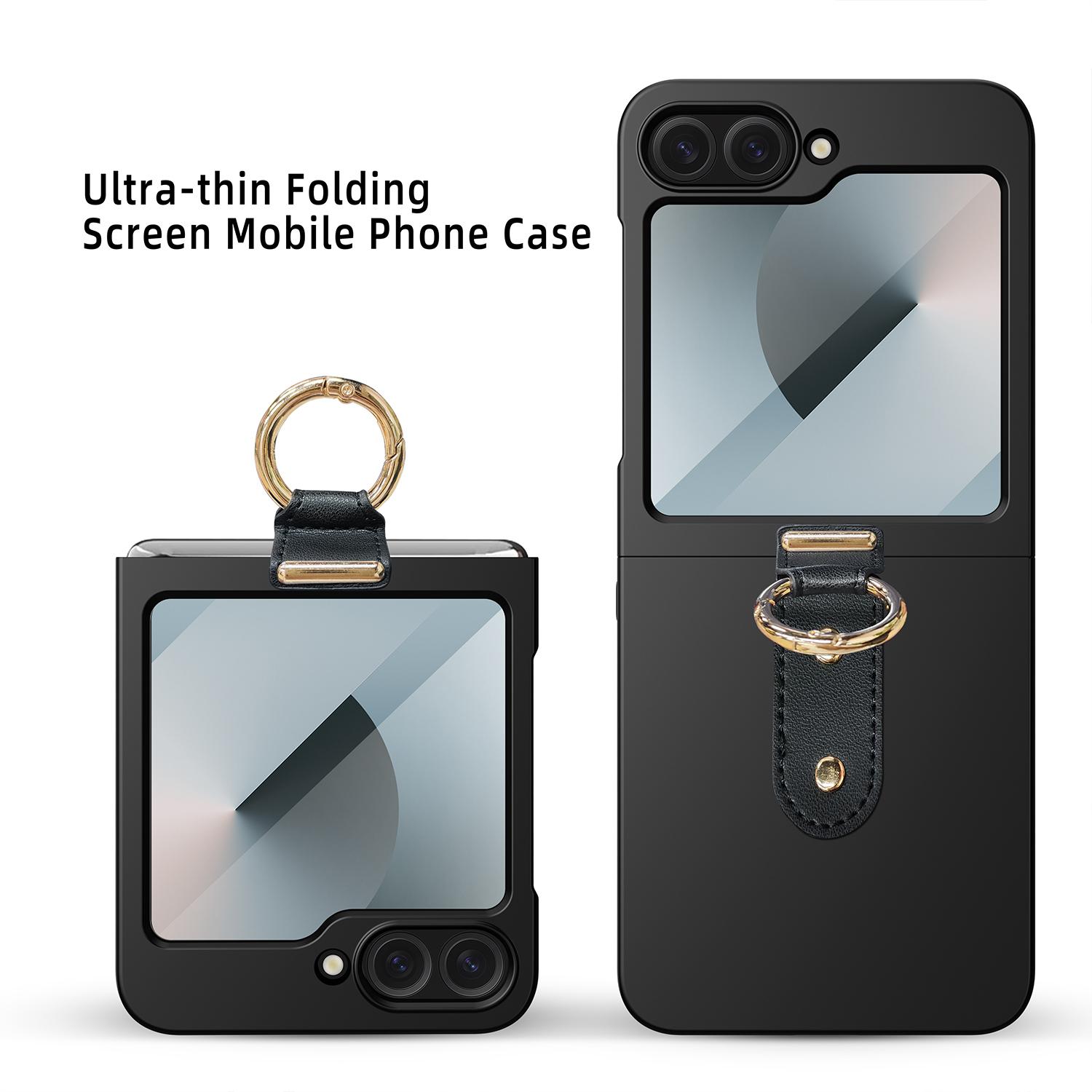 For Samsung Galaxy Z Flip6 5G Case Skin-Touch Ring Holder Kickstand PC Phone Cover with Screen/Lens Film Black
For Samsung Galaxy Z Flip6 5G Case Skin-Touch Ring Holder Kickstand PC Phone Cover with Screen/Lens Film Black
