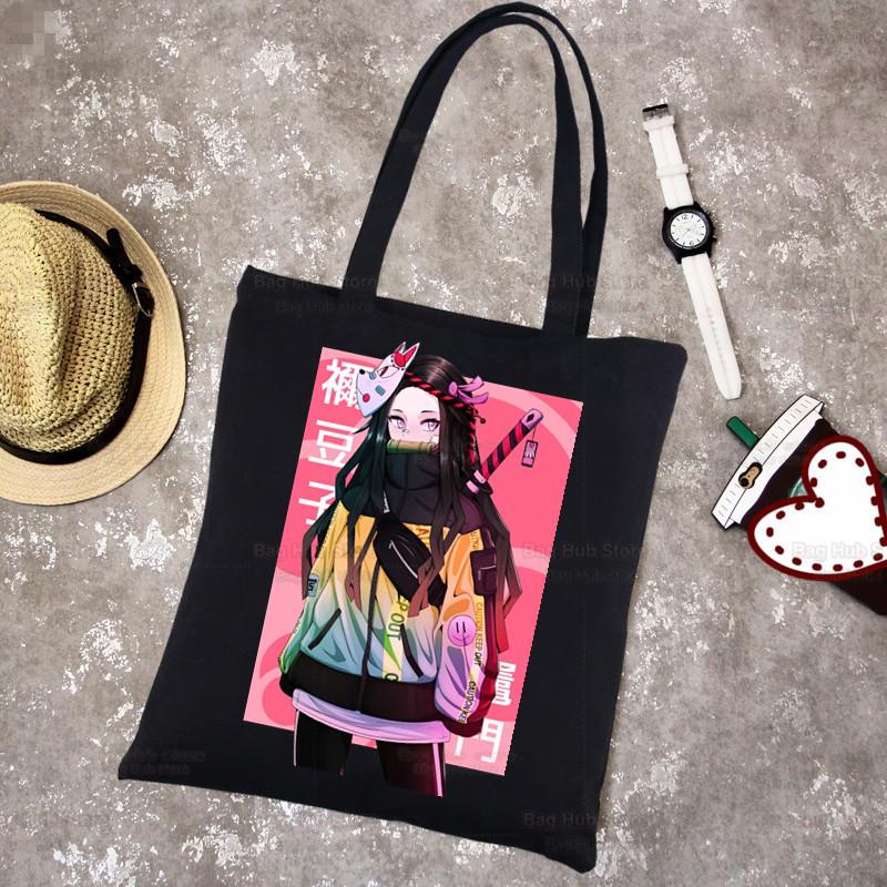 Kimetsu No Yaiba Harajuku Холст Сумка Женщина Убийца демонов Тандзиро Незуко Черная сумка для покупок Колледж Стиль Сумка для плеча Ежедневное использование
Kimetsu No Yaiba Harajuku Холст Сумка Женщина Убийца демонов Тандзиро Незуко Черная сумка для покупок Колледж Стиль Сумка для плеча Ежедневное использование