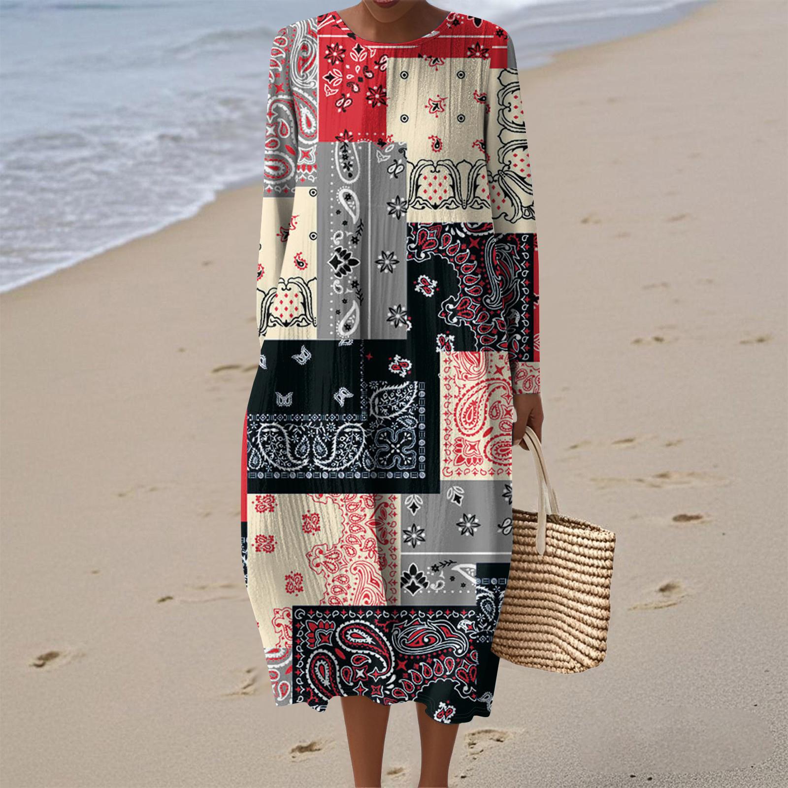 Женское модное повседневное платье с длинными рукавами, круглым вырезом, ретро геометрическим принтом, элегантное M
Женское модное повседневное платье с длинными рукавами, круглым вырезом, ретро геометрическим принтом, элегантное M