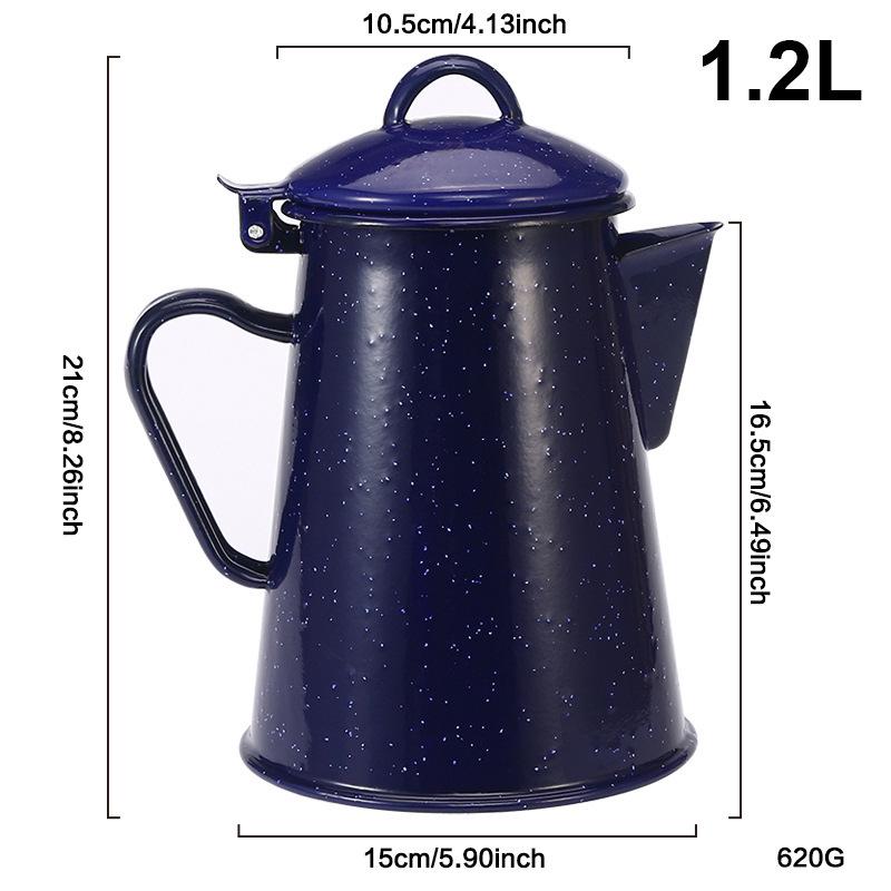Элегантный эмалированный чайник - Многофункциональный чайник и кофейник с ручкой, Доступны различные размеры
Элегантный эмалированный чайник - Многофункциональный чайник и кофейник с ручкой, Доступны различные размеры