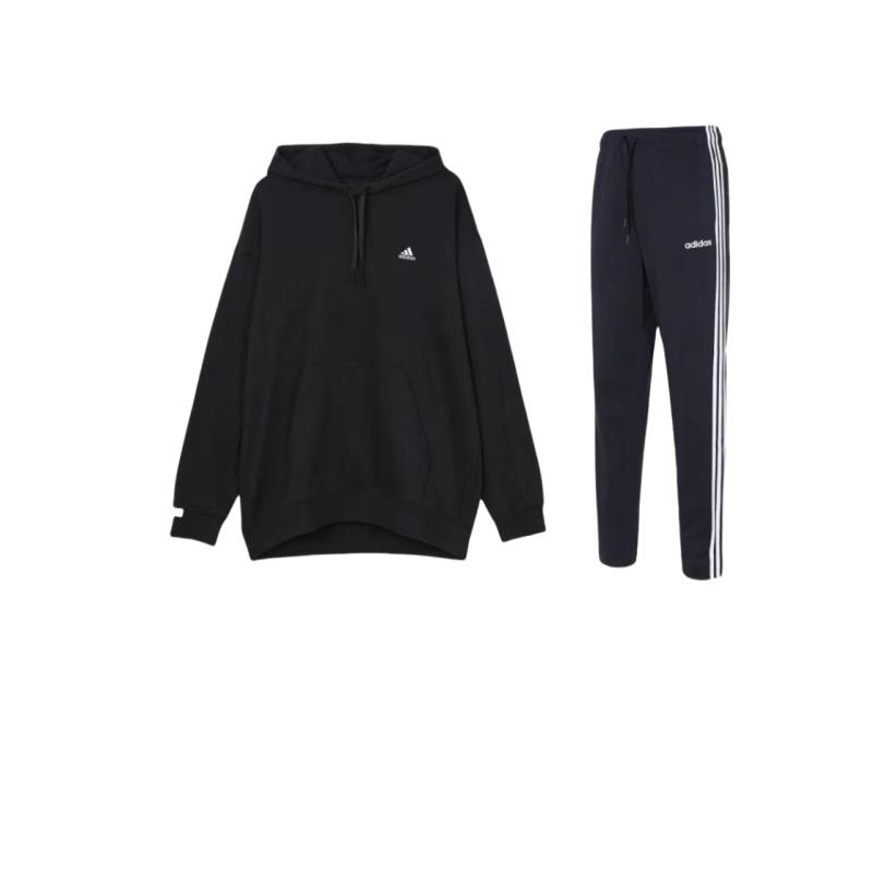 Толстовка Adidas Sweat Solid Color Logo из флиса с длинными рукавами и капюшоном, удобные длинные полосатые брюки, повседневный спортивный костюм DU0457+IV7600 S 
Толстовка Adidas Sweat Solid Color Logo из флиса с длинными рукавами и капюшоном, удобные длинные полосатые брюки, повседневный спортивный костюм DU0457+IV7600 S