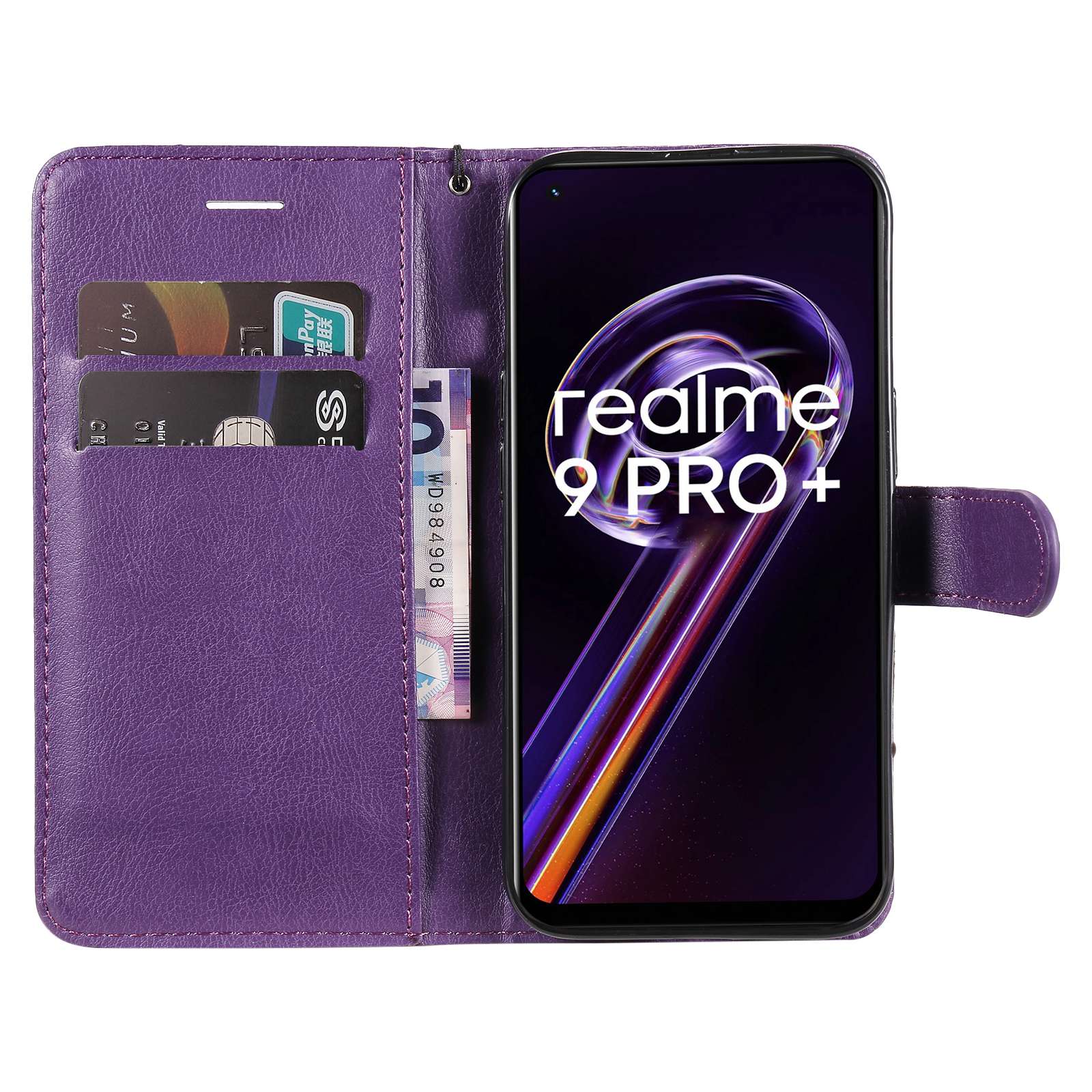 For Realme 9 Pro+ Case Solid Color Leather Mobile Cover Wallet Stand with Strap Purple
For Realme 9 Pro+ Case Solid Color Leather Mobile Cover Wallet Stand with Strap Purple