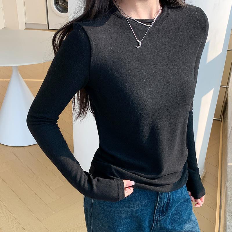 Белая футболка с круглым вырезом для женщин на весну и лето, новая облегающая и универсальная, с длинным рукавом, с темпераментным внутренним топом для женщин XL
Белая футболка с круглым вырезом для женщин на весну и лето, новая облегающая и универсальная, с длинным рукавом, с темпераментным внутренним топом для женщин XL