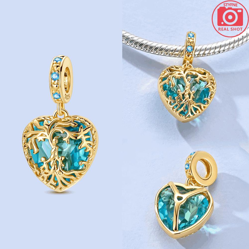 Golden Plant Charms 925 Silver Green Love Zircon Tree of Life Beads Zircon for DIY Bracelet Necklace Jewelry Gift Women
Golden Plant Charms 925 Silver Green Love Zircon Tree of Life Beads Zircon for DIY Bracelet Necklace Jewelry Gift Women