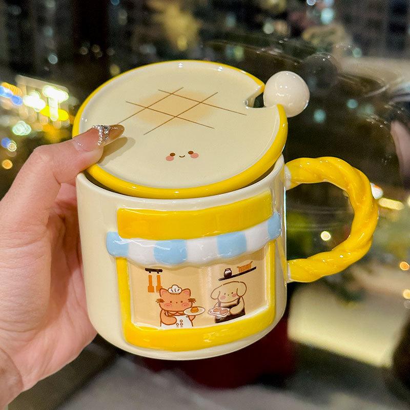 Creative Convenience Store Shaped Ceramic Water Cups Cute Cartoon Animal Mugs Household Milk and Oatmeal Cups As Souvenirs 400ml
Creative Convenience Store Shaped Ceramic Water Cups Cute Cartoon Animal Mugs Household Milk and Oatmeal Cups As Souvenirs 400ml