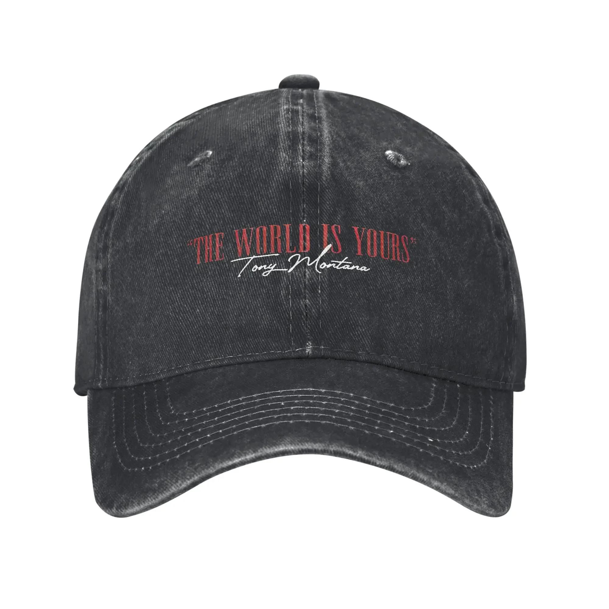 Vintage Scarface Tony Montana The World Is Yours Baseball Cap Unisex Distressed Washed Sun Cap Outdoor All Seasons Gift Hats Cap Adjustable
Vintage Scarface Tony Montana The World Is Yours Baseball Cap Unisex Distressed Washed Sun Cap Outdoor All Seasons Gift Hats Cap Adjustable