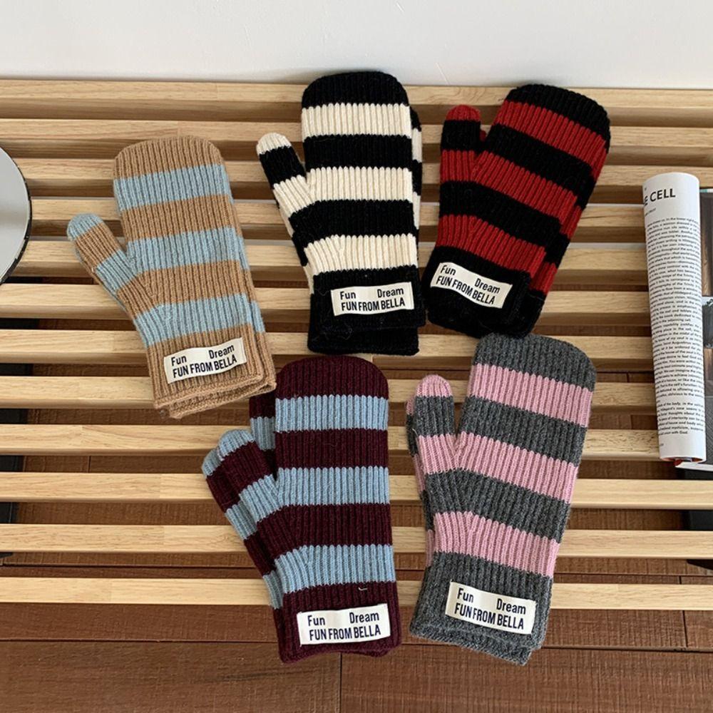 Thickened Striped Gloves Preppy Electric Vehicle Gloves Simple Winter Warm Riding Gloves Girl Style 2
Thickened Striped Gloves Preppy Electric Vehicle Gloves Simple Winter Warm Riding Gloves Girl Style 2