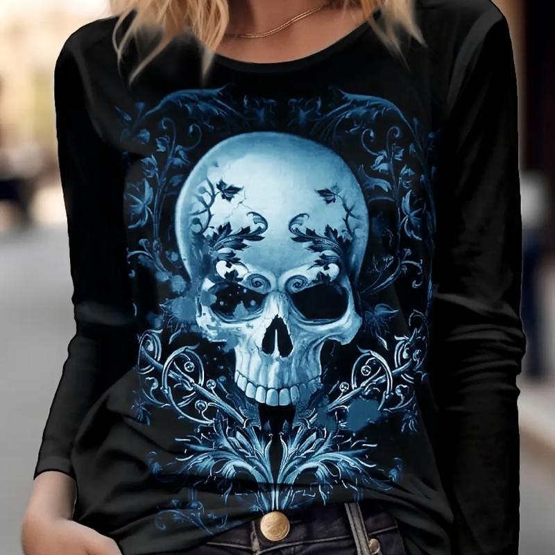 Skull Women s Long Sleeve T-shirt Casual Holiday Top Fashion Unisex Sportswear Harajuku Halloween
Skull Women s Long Sleeve T-shirt Casual Holiday Top Fashion Unisex Sportswear Harajuku Halloween