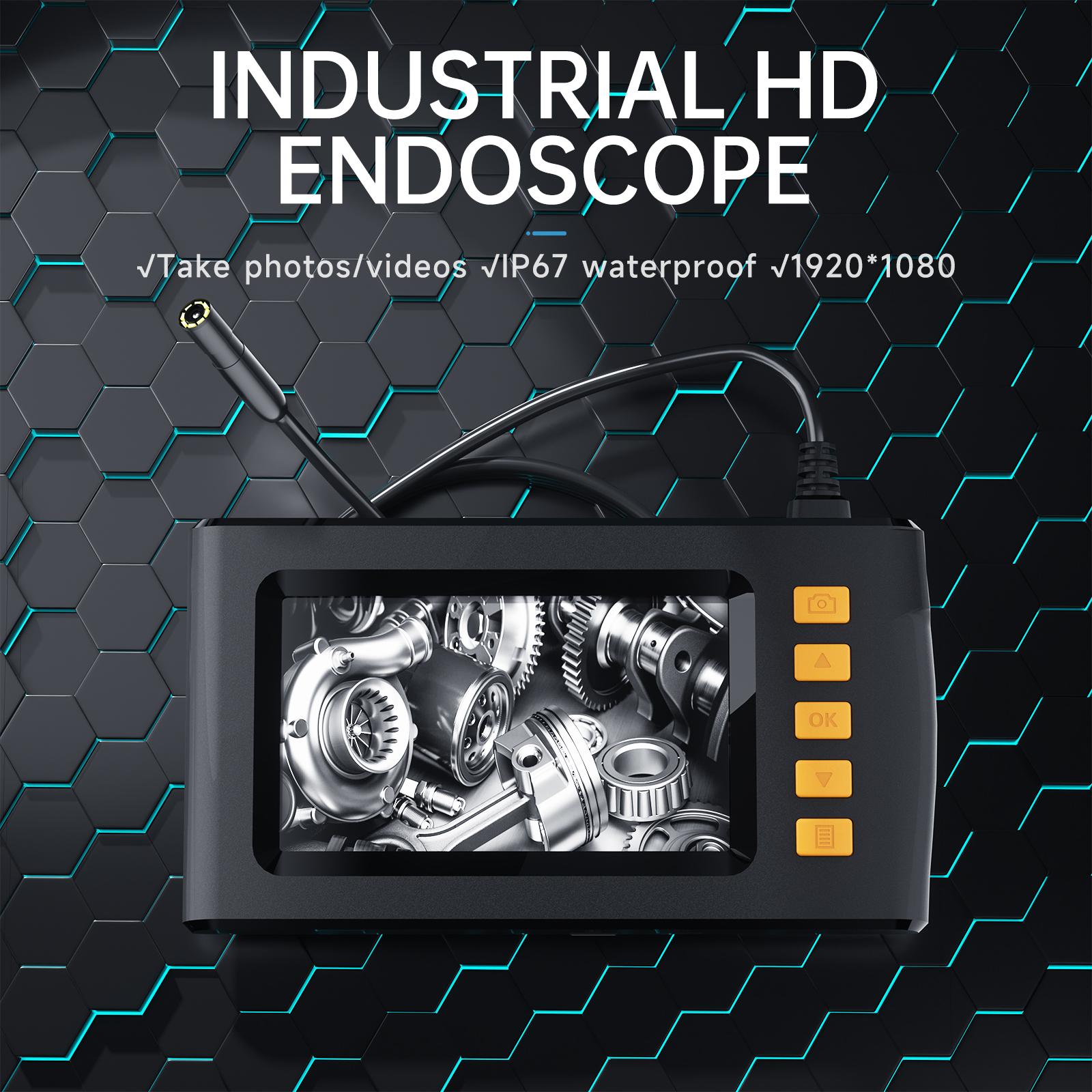 Industrial Endoscope, 4.3inch Color LCD Display 1920 80P Camera with 8 LED Lights IP67 , for Auto Pipeline Maintenance Conditioning Inspe
Industrial Endoscope, 4.3inch Color LCD Display 1920 80P Camera with 8 LED Lights IP67 , for Auto Pipeline Maintenance Conditioning Inspe
