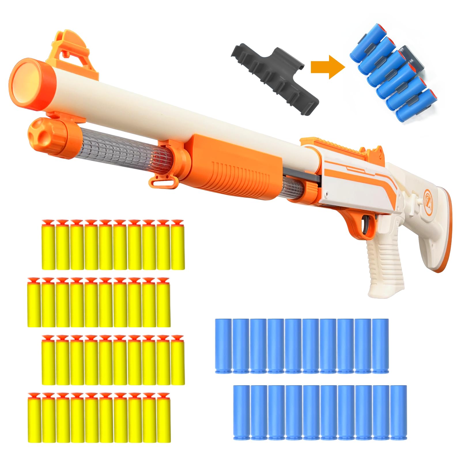 Игрушечный дробовик AGM MASTECH, Пистолет для стрельбы мягкими пулями, Бластер с 20 патронами и 40 дротиками (белый)
Игрушечный дробовик AGM MASTECH, Пистолет для стрельбы мягкими пулями, Бластер с 20 патронами и 40 дротиками (белый)