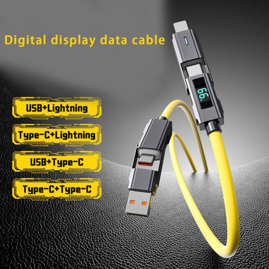 100 см 4-в-1 зарядный кабель светодиодный дисплей USB A Type-C 8Pin PD портативный быстрая зарядка сотовый телефон планшет силиконовый кабель для передачи данных провод шнур серый
100 см 4-в-1 зарядный кабель светодиодный дисплей USB A Type-C 8Pin PD портативный быстрая зарядка сотовый телефон планшет силиконовый кабель для передачи данных провод шнур серый