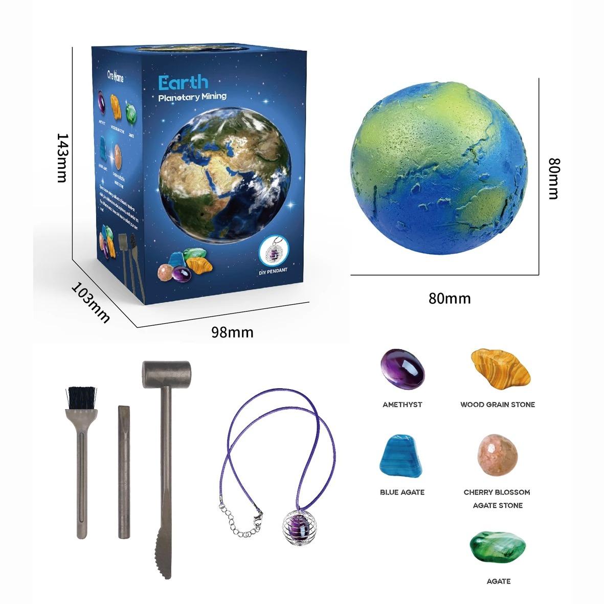 Kids Solar System Mining Toy Science Education Archaeology Digging Treasure Planet Gem Ore Exploration Kit for Children
Kids Solar System Mining Toy Science Education Archaeology Digging Treasure Planet Gem Ore Exploration Kit for Children