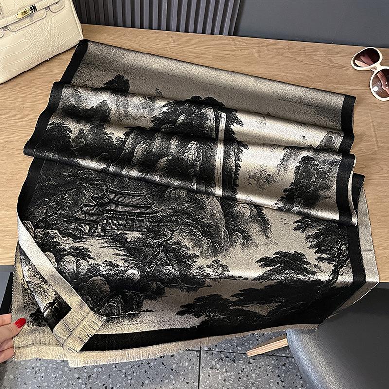 Осенне-зимний двухсторонний утолщенный теплый шарф из хлопка Tencel, защитная шаль для шеи в кондиционируемом помещении 180*65 чёрный
Осенне-зимний двухсторонний утолщенный теплый шарф из хлопка Tencel, защитная шаль для шеи в кондиционируемом помещении 180*65 чёрный