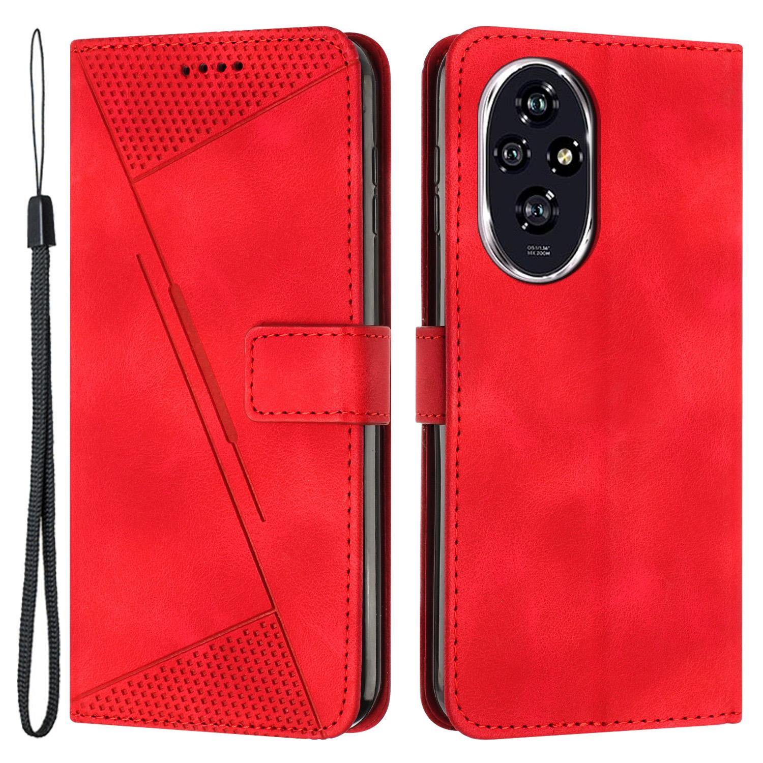 For Honor 200 5G Leather Case Wrist Strap Protective Phone Cover Triangle Pattern Imprinted Red
For Honor 200 5G Leather Case Wrist Strap Protective Phone Cover Triangle Pattern Imprinted Red