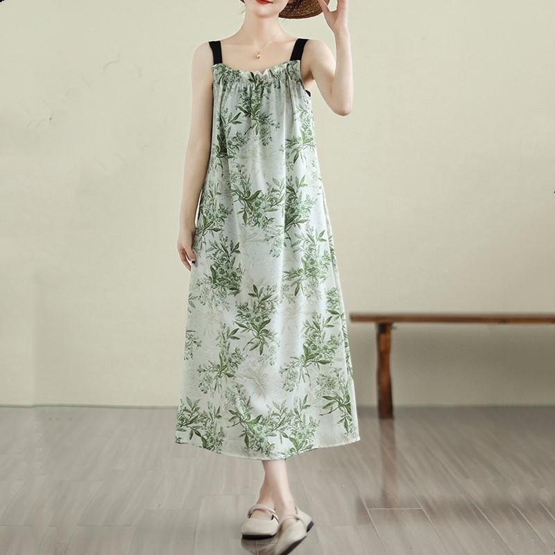 Платье без рукавов на бретельках больших размеров, шифоновое винтажное новое платье с цветочным принтом для женщин, повседневное свободное длинное летнее платье зелёный
Платье без рукавов на бретельках больших размеров, шифоновое винтажное новое платье с цветочным принтом для женщин, повседневное свободное длинное летнее платье зелёный