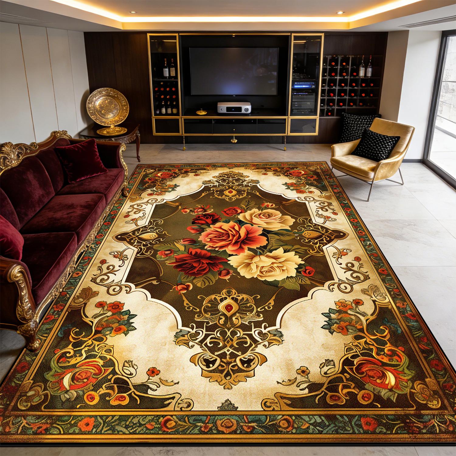Retro Persian Style Carpet High-end Luxury Antiskid Washable Decoration Study Room Rug for Live Room Sofa Soft Fluffy Floor Mat 50x80cm
Retro Persian Style Carpet High-end Luxury Antiskid Washable Decoration Study Room Rug for Live Room Sofa Soft Fluffy Floor Mat 50x80cm