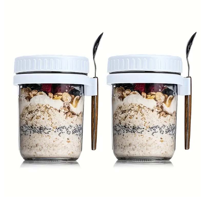 Overnight Oats Container with Lid and Spoon Portable Breakfast Oatmeal Cereal Nut Yogurt Cup 300ML Fruit Salad Food Storage Box сірий
Overnight Oats Container with Lid and Spoon Portable Breakfast Oatmeal Cereal Nut Yogurt Cup 300ML Fruit Salad Food Storage Box сірий