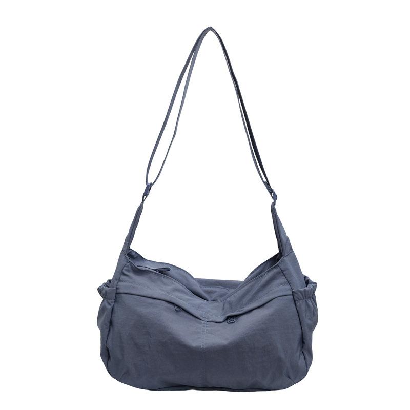 Вместительная нейлоновая женская летняя трендовая повседневная сумка-мессенджер для поездок на работу, на плечо синий