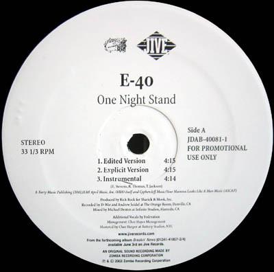 12inch Record E-40 - One Night Stand / Gasoline JDAB400811PROMO Jive 2003 US Rap & Hip-Hop/R&B Used
12inch Record E-40 - One Night Stand / Gasoline JDAB400811PROMO Jive 2003 US Rap & Hip-Hop/R&B Used