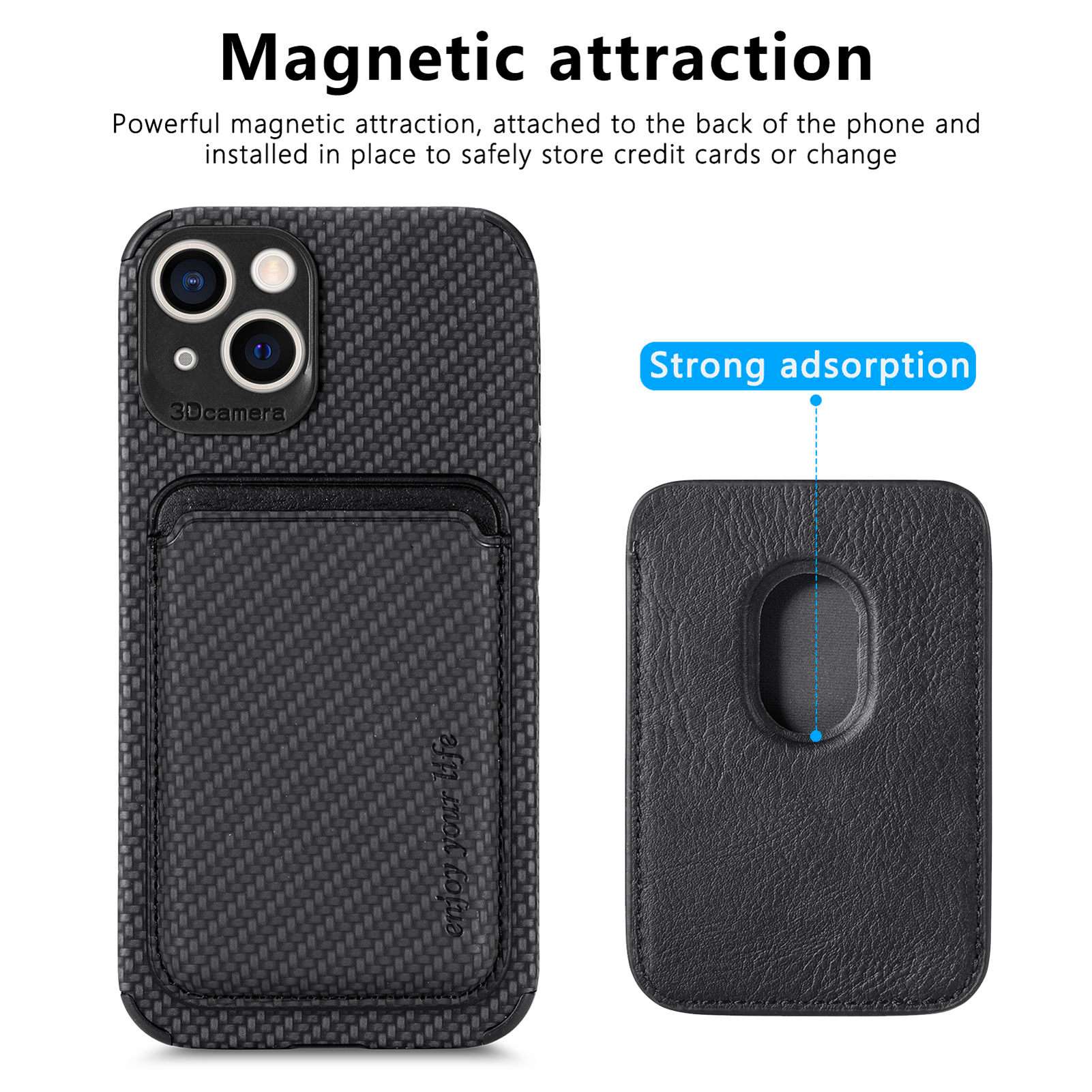 Detachable 2-in-1 Phone Case for iPhone 14 Plus,Carbon Fiber Texture Magnetic Card Holder PU Leather+TPU+PVC Shell Black
Detachable 2-in-1 Phone Case for iPhone 14 Plus,Carbon Fiber Texture Magnetic Card Holder PU Leather+TPU+PVC Shell Black