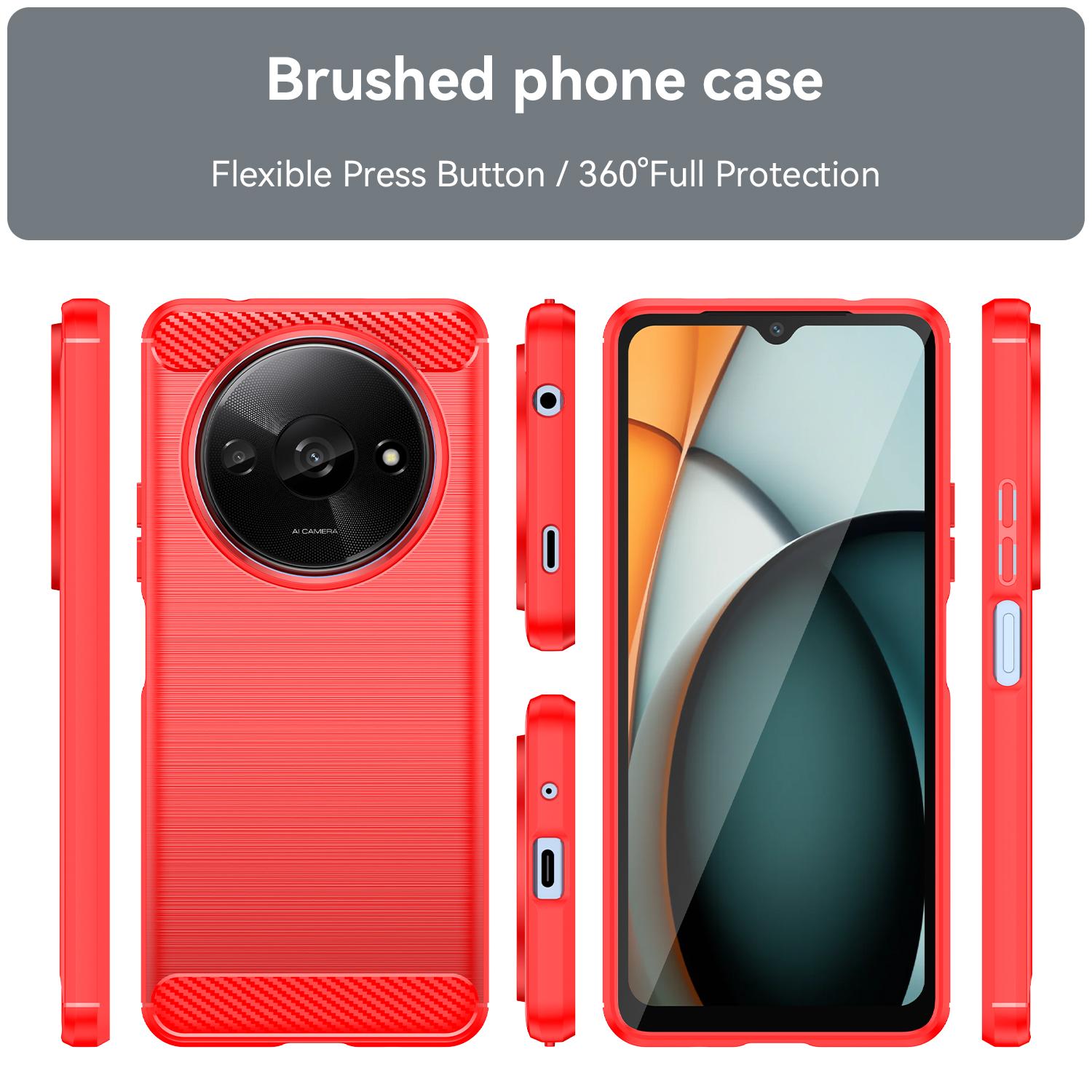 For Xiaomi Redmi A3 4G/Poco C61 4G TPU Case Brushed Carbon Fiber Texture Phone Cover Blue
For Xiaomi Redmi A3 4G/Poco C61 4G TPU Case Brushed Carbon Fiber Texture Phone Cover Blue
