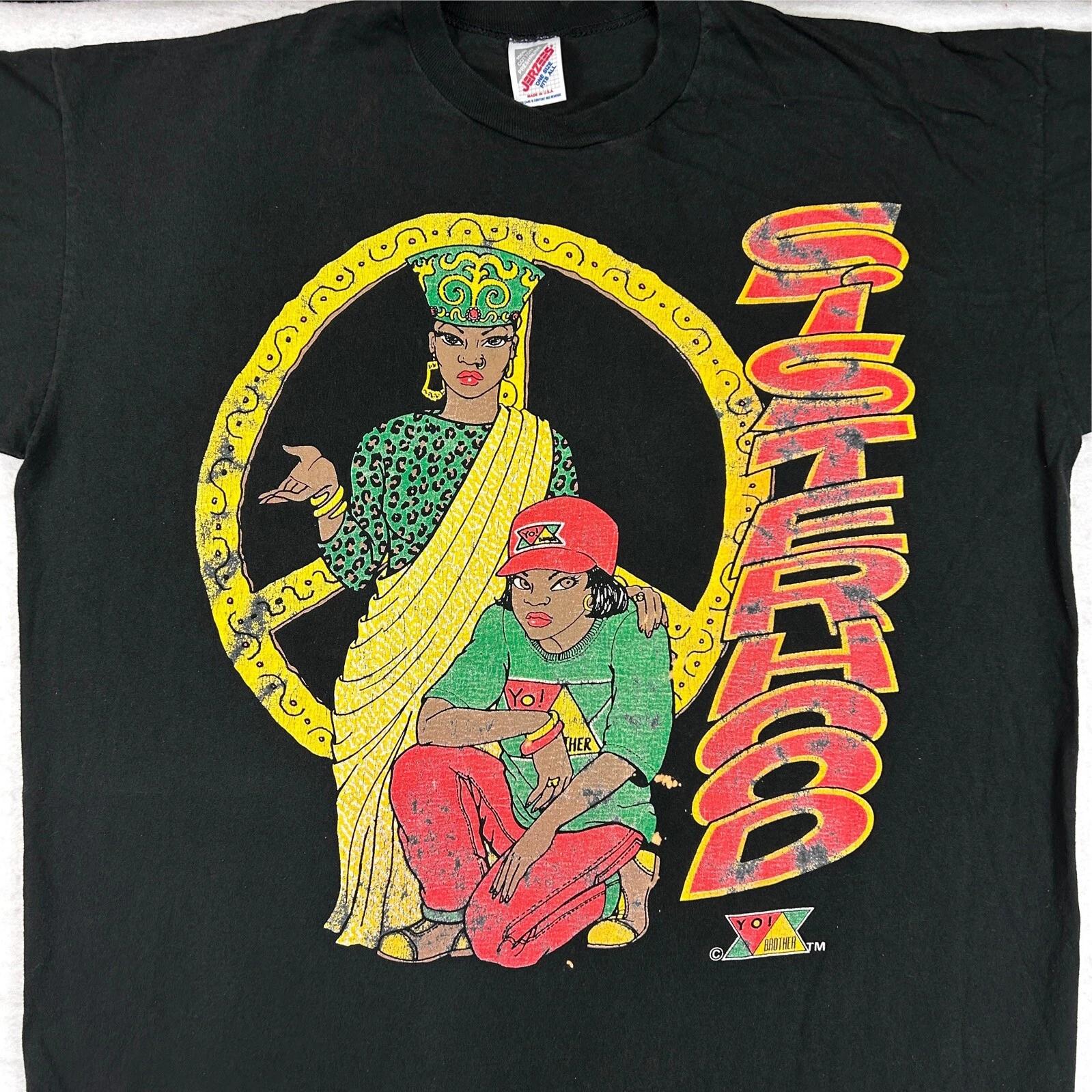 vtg 90s YO! BROTHER SISTERHOOD LONG NIGHT T-Shirt 2XL black history hip hop 3XL
vtg 90s YO! BROTHER SISTERHOOD LONG NIGHT T-Shirt 2XL black history hip hop 3XL