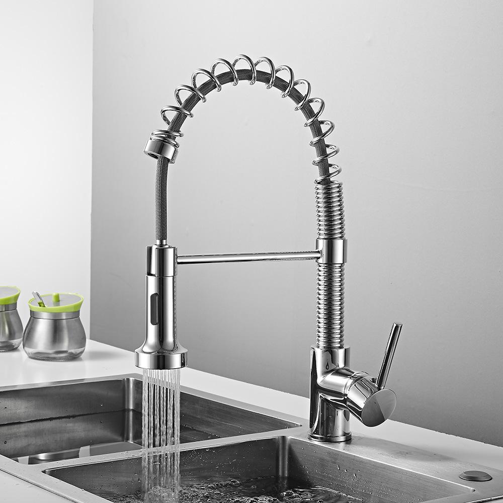 Brush Gold Kitchen Faucet Sink Mixer Single Lever Hot and Cold Water Faucet Gold Rotation Brass Tap Pull Down Spring Sink Mixer
Brush Gold Kitchen Faucet Sink Mixer Single Lever Hot and Cold Water Faucet Gold Rotation Brass Tap Pull Down Spring Sink Mixer