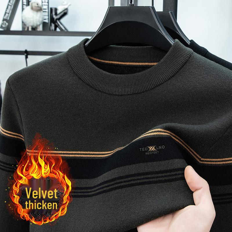 Men s Thick Jacquard Knitted Sweater with Fleece Lining, Casual Autumn/Winter Style, Light Luxury Simple Base Layer 170/L for 115-130 kg
Men s Thick Jacquard Knitted Sweater with Fleece Lining, Casual Autumn/Winter Style, Light Luxury Simple Base Layer 170/L for 115-130 kg